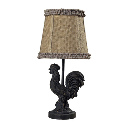 Dimond lighting by Elk 93-91392 Braysford Mini Rooster Lamp in Black