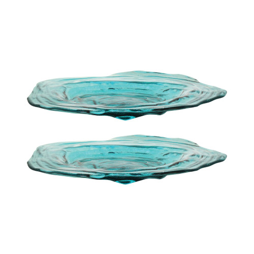 ELK 308604/S2 Pomeroy Vortizan Set of 2 Plates 19" Basic Turquoise