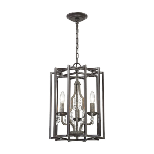 Belgique 3 Light Chandelier In Oil Rubbed Bronze And Malted Rust by Elk 32150/3