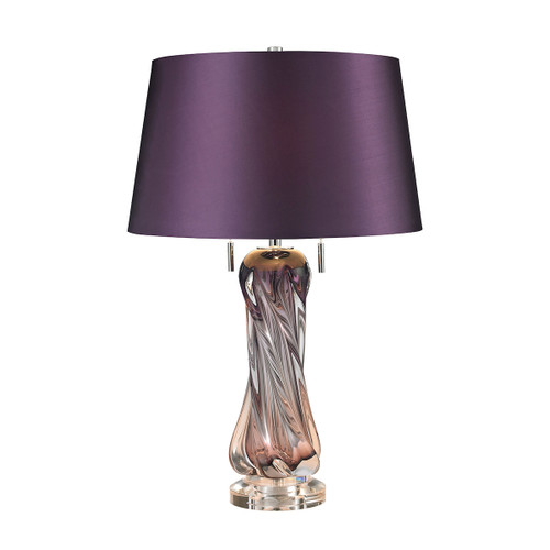 Vergato Free Blown Glass Table Lamp Dimond Lighting by ELK D2663 in Purple