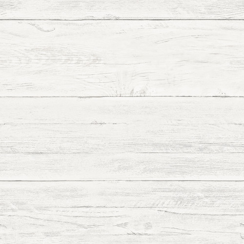 NuWallpaper by Brewster NUW2187 Shiplap Off-White Wood Peel & Stick Wallpaper