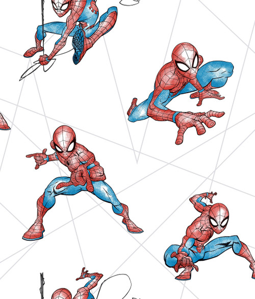 York Wallcoverings DI0939 Spider-Man Fracture Wallpaper Red/Blue/Gray