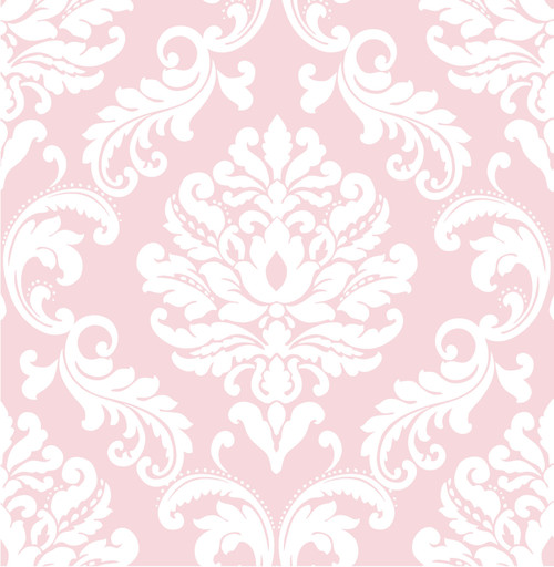 NuWallpaper by Brewster NUW1397 Pink Ariel Peel & Stick Wallpaper