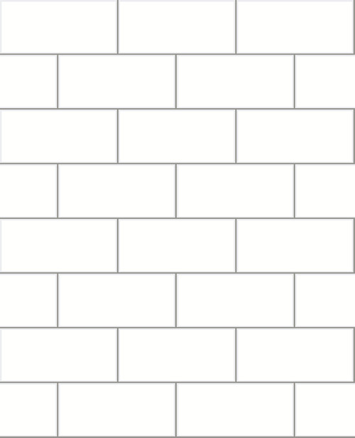 KItchen & Bath Essentials by Brewster 2766-23750 Parkway Off-White Subway Tile Wallpaper