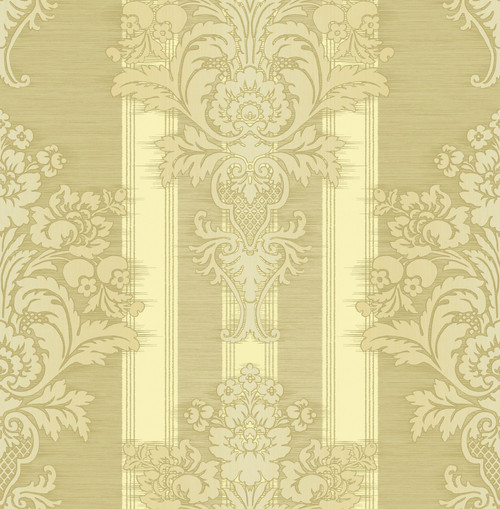 Grand Damask Wallpaper in Gold Sunrise RD80805 from Wallquest