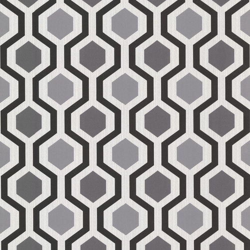 Kitchen & Bath Resource III by Brewster 347-20133 Marina Black Modern Geometric Wallpaper