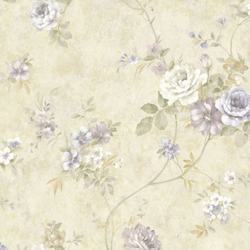 Warner Studios by Brewster ARB67501 Arbor Rose Lavender Floral Trail Wallpaper