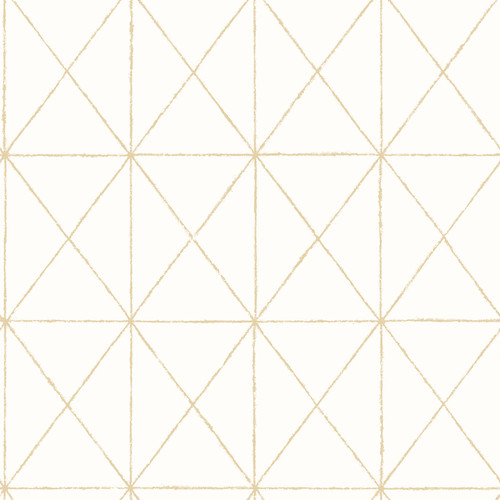 A-Street Prints by Brewster 2697-78002 Intersection Gold Geometric Wallpaper