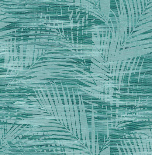 KItchen & Bath Essentials by Brewster 2766-24400 Motmot Turquoise Palm Wallpaper