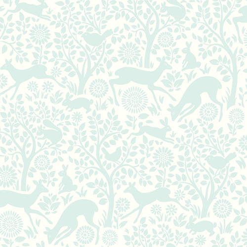 Chesapeake by Brewster HAS01234 Hide And Seek Anahi Aqua Forest Fauna Wallpaper