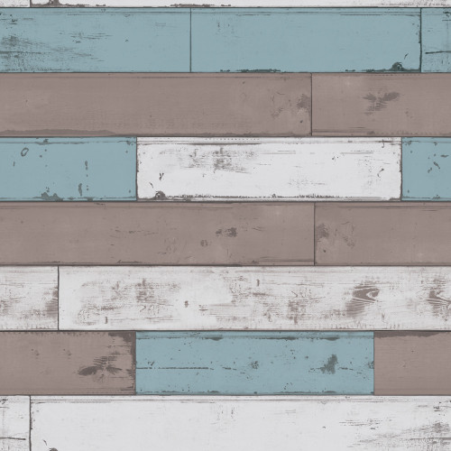 Grace & Gardenia G65016 Reclaimed Wood Turquoise / Gray Wallpaper