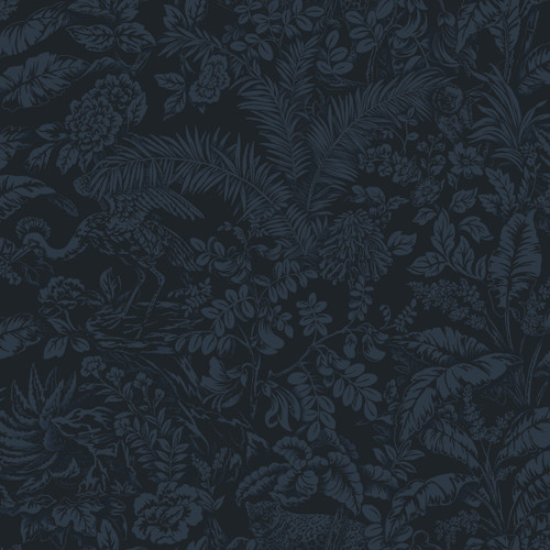 York Wallcoverings ON1625 Botanical Sanctuary Wallpaper Midnight