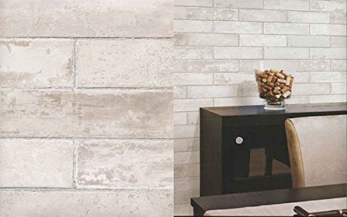 Norwall Wallcoverings LL29532 Illusions 2 Swiss Brick Cream Gray Wallpaper