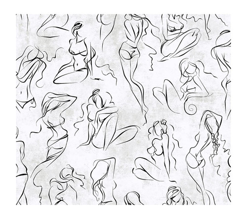 York Wallcoverings RB4323 Barely There Wallpaper, White, Black, Gray