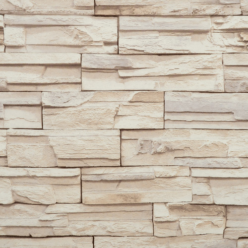 York Wallcoverings RN1039 Modern Rustic Travertine Wallpaper Vanilla White/Tan/Dark Brown/Slate