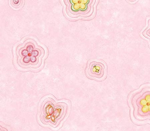 Chesapeake GU93122 Busy Bee Quilt Wallpaper, Pink