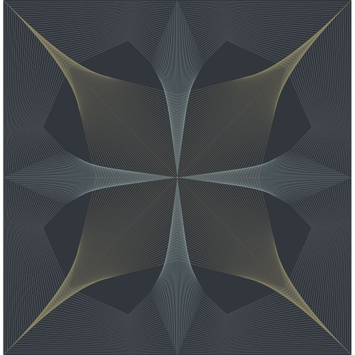 Radius Navy Geometric WWH25526 Brewster Wallpaper