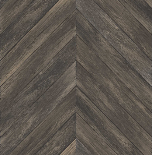2540-24008 Parisian Espresso Brown Parquet with Reclaimed Wood Wallpaper Non Woven Unpasted Wall Covering Restored Collection from A-Street Prints by Brewster Made in Great Britain