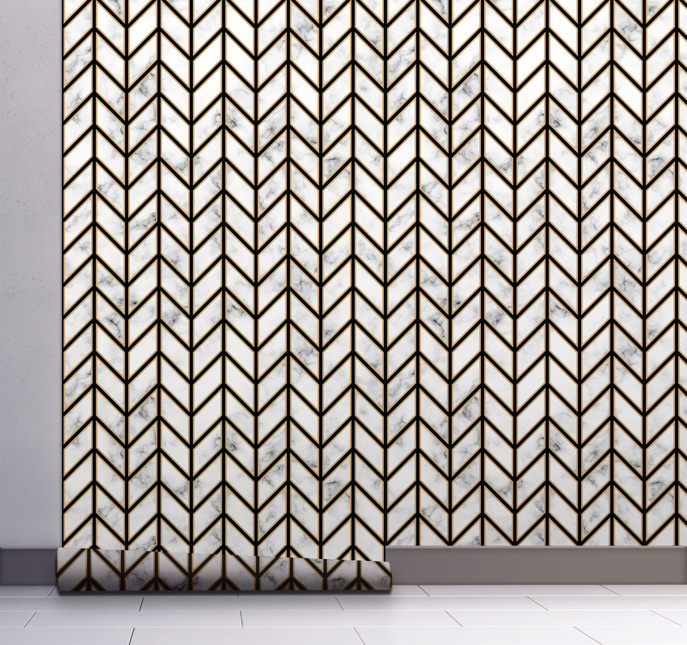 Transform 52cm x 5 m Grey Herringbone Peel And Stick Wallpaper  Bunnings  Australia