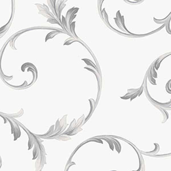 silver scroll wallpaper