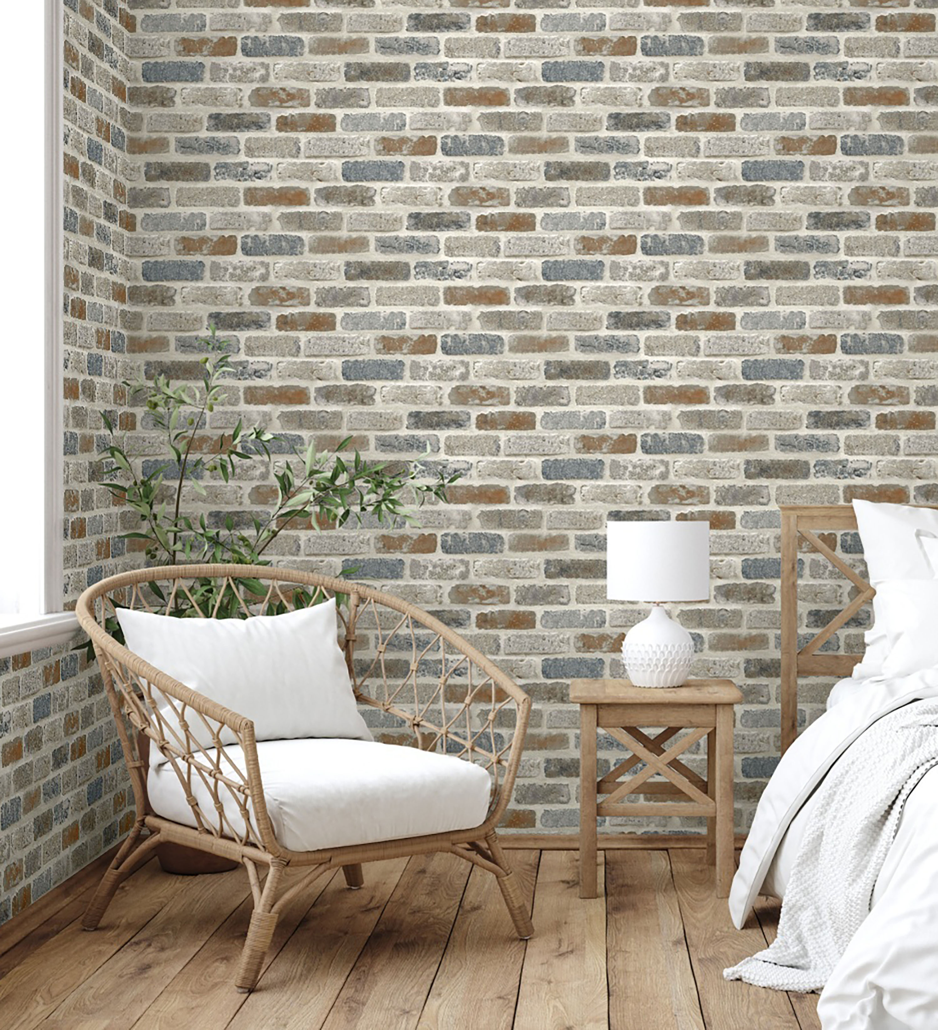 Washed Faux Brick Wallpaper Peel Stick Gw1003 White Gray Brown The Savvy Decorator | see more brick wallpaper tumblr, mario brick wallpaper, black brick wallpaper, wallpaper brick looking for the best peel off faux brick wallpaper? washed faux brick wallpaper peel stick gw1003 white gray brown