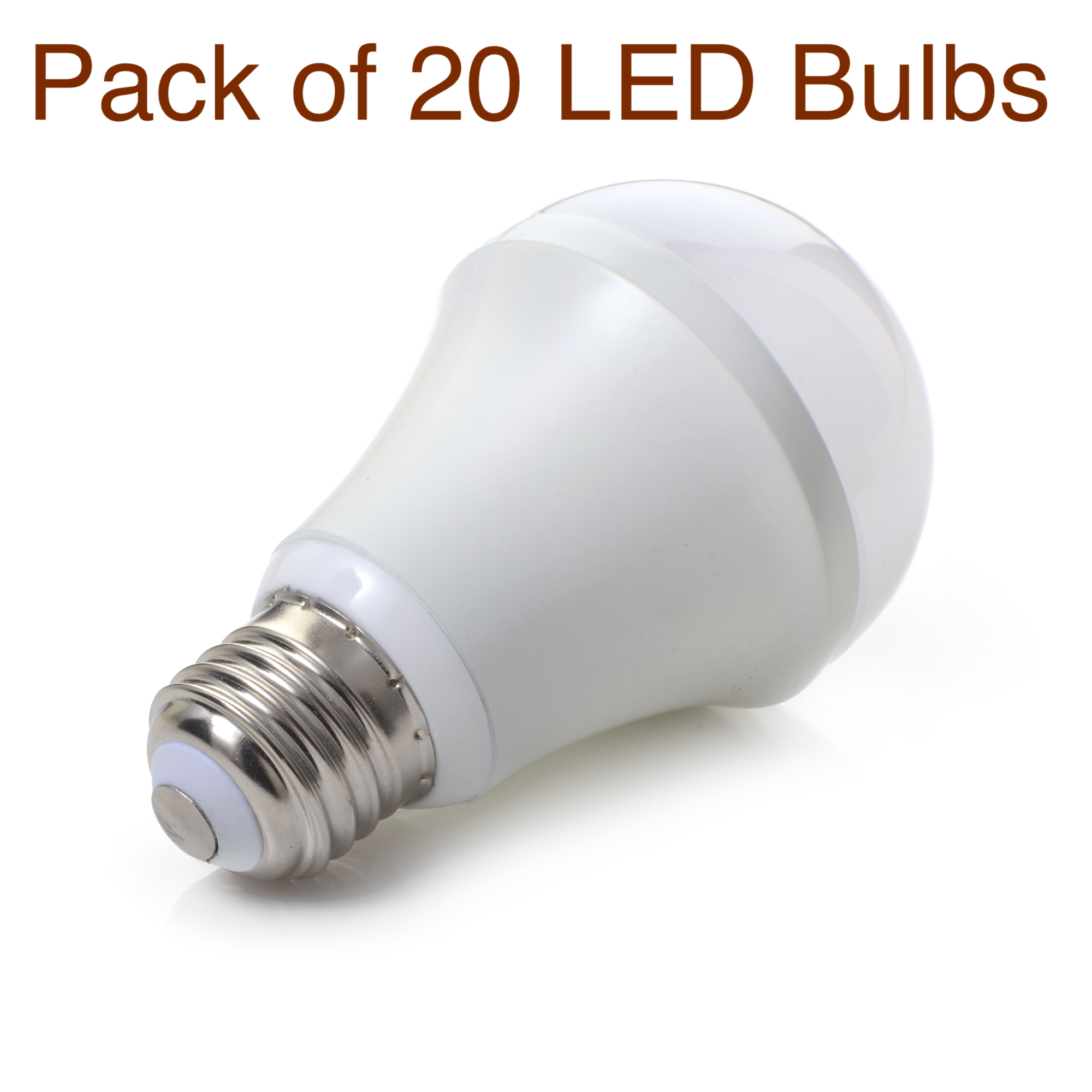 Pack of 20 Classic A19 / E26 LED Bulb 9 Watt 800 Lumen 3000K Warm White - Savvy Decorator