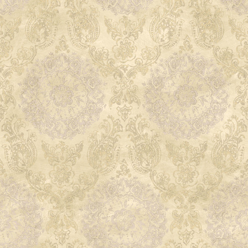 Chesapeake by Brewster ART25021 Neutral Sofonisba Damask Wallpaper ...