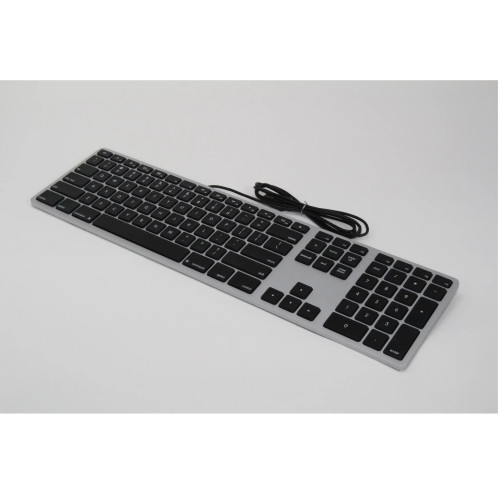 Matias Space Gray Wired Plastic Painting Case Keyboard for Mac