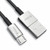 2m MicroUSB to USB cable, metal, Amber, fast-charge / sync