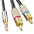 3.5mm mini Jack to RCA Stereo Analog Audio Cable, gold plated, OFC