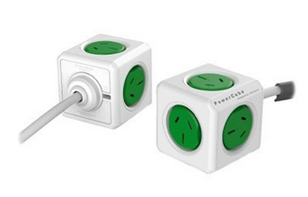 Allocacoc Powercube Extended Green 5 Outlets With 1.5M Cable