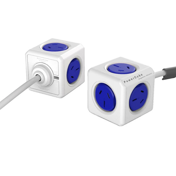 ALLOCACOC POWERCUBE Extended Boston BLUE-5 Outlets- 3.0m CABLE