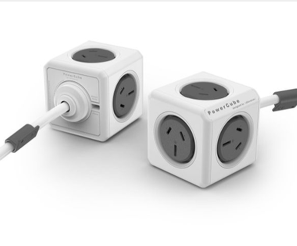 ALLOCACOC POWERCUBE Extended Boston GREY-5 Outlets- 3.0m CABLE