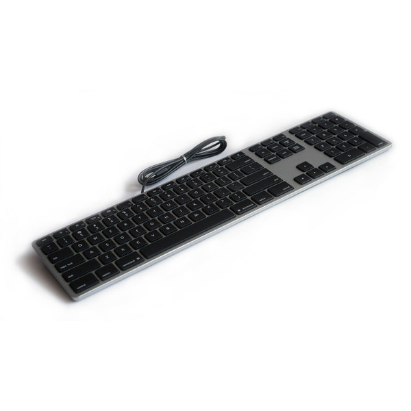 Matias Space Grey Wired Aluminium Keyboard for Mac