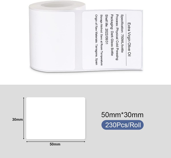 Niimbot Thermal Label Sticker B21/B3S 50x30mm 230pcs - White