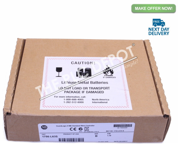 2013 SEALED! Allen Bradley 1756-L63S /B GuardLogix *FREE EXPEDITED  DELIVERY*