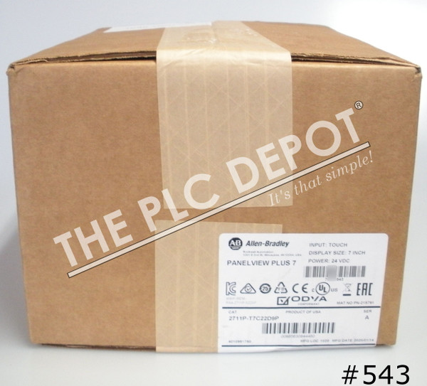 ~2020~ SEALED Allen Bradley 2711P-T7C22D9P PanelView Plus 7 Color Touch 7" #543