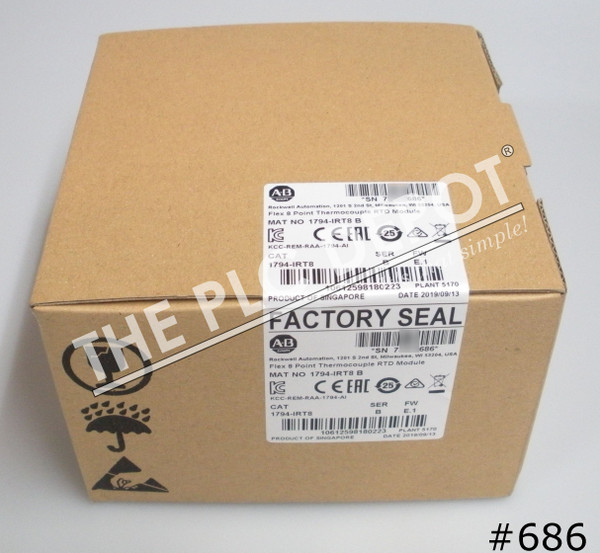 SEALED Allen Bradley 1794-IRT8 Flex I/O Input Thermocouple/RTD/mV #686