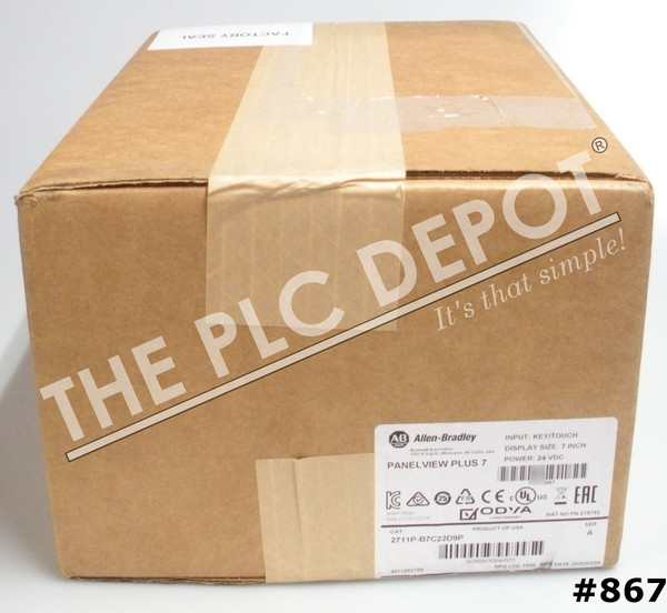 2020 New Sealed Allen Bradley 2711P-B7C22D9P PanelView Plus 7" Color Touch DC #867