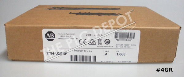 2022 New Sealed Allen Bradley 1784-U2DHP USB-to-Data Highway+ Adapter with Cable #4GR