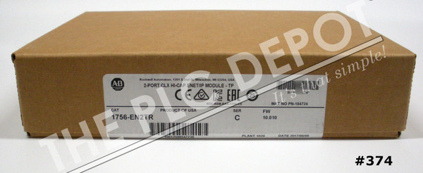 SURPLUS NEW Allen Bradley 1756-EN2TR Series /C 2017 ControlLogix Ethernet Bridge #374