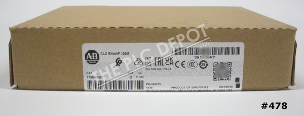 *US - ACTUAL PICS* 2023 SEALED Allen Bradley 1756-EN2T Ser. /D ENET/IP Ethernet #478