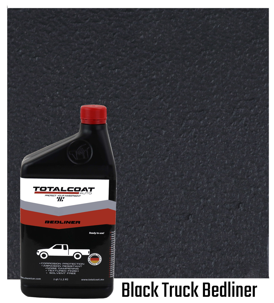 Total Coat® Black Truck Bedliner Spray In or Roll On Kit