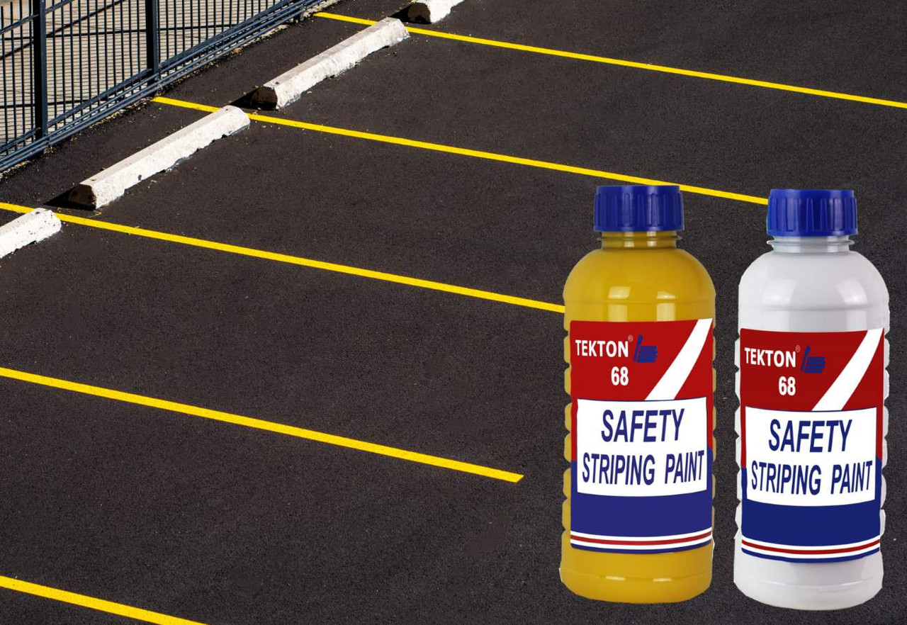 White Acrylic Spray Paint Parking Lot Line Marking by Emedco