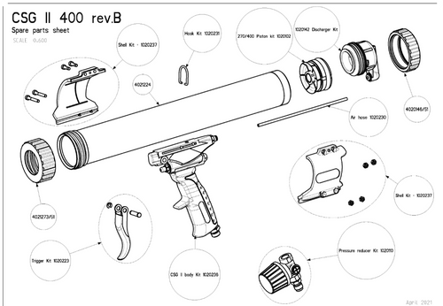 Parts List CSGII400RP 