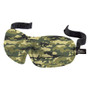Camo
•  9” wide and 3.15” tall. Eyecups are approximately .5 inch deep.
•  Ultralight, this sleep mask weighs only .7 ounces or 37 grams
•  Hypoallergenic and hand washable
•  Deep molded cups allow you to blink freely