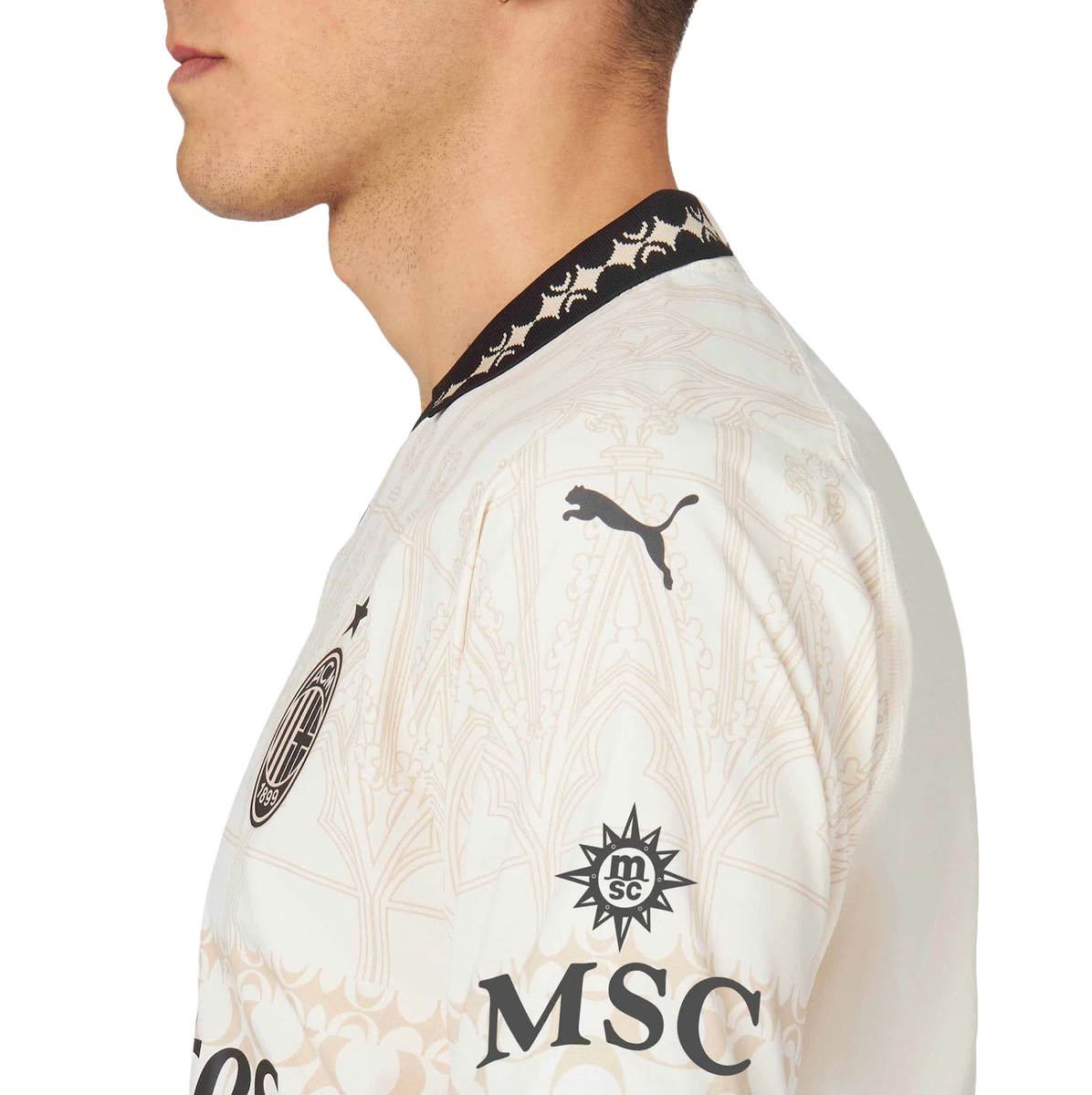 AC Milan X Pleasures 23/24 Authentic Men's Light Shirt