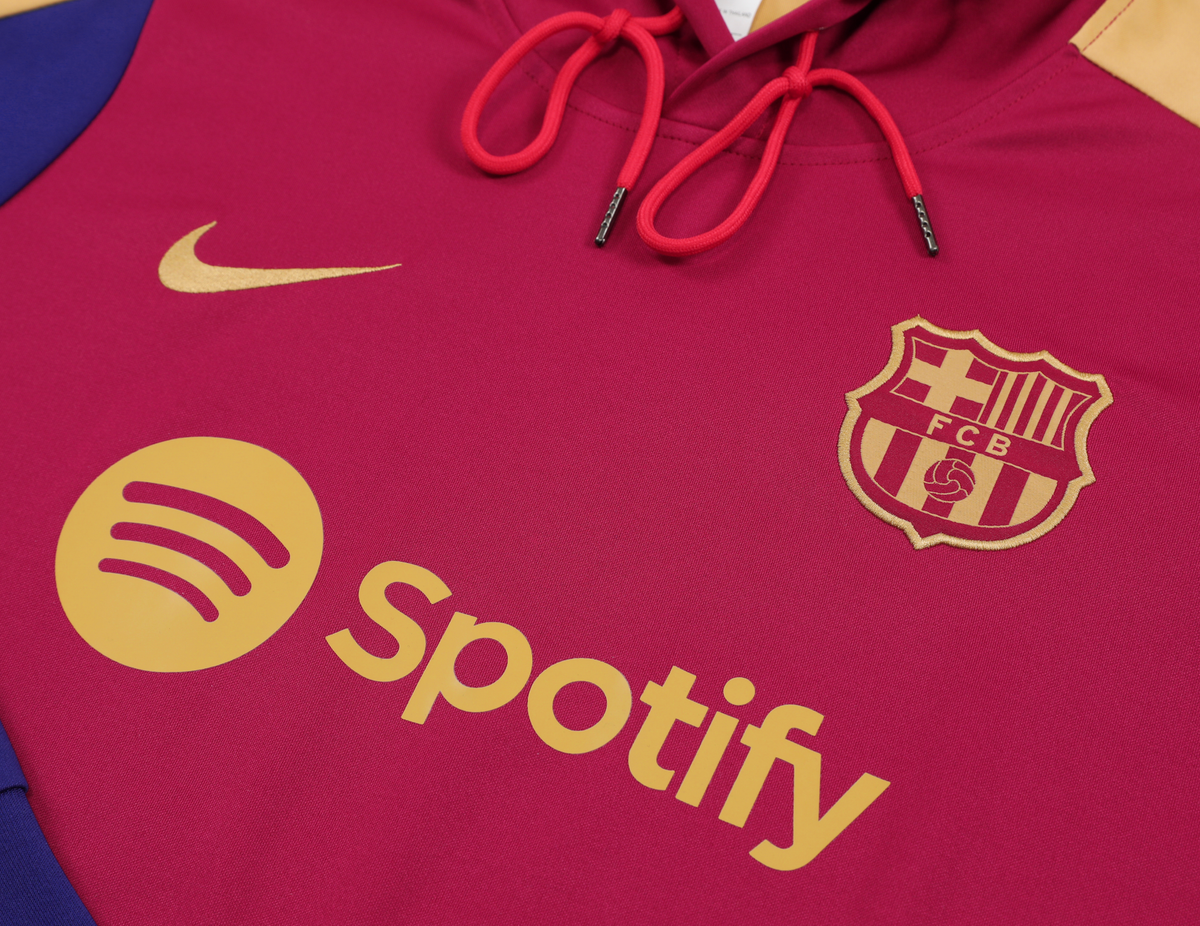 Barcelona 24/25 Men's Red Hoodie Tracksuit