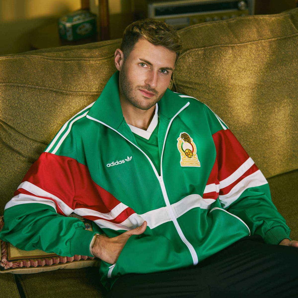 Mexico 1986 Men's Long Zip Retro Jacket
