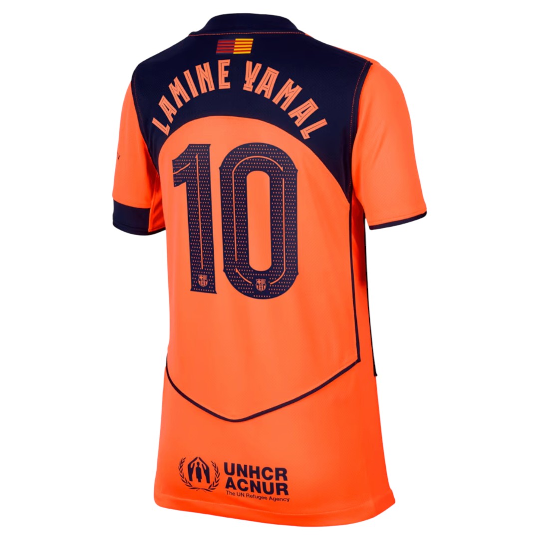 LAMINE YAMAL #10 Barcelona 25/26 Kid's Third Mini-Kit - La Liga Font